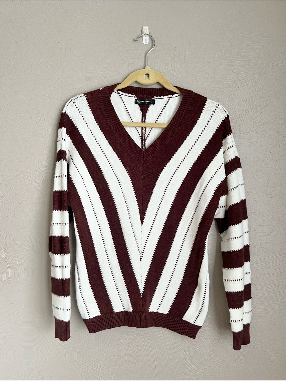 Pretty Garden Women’s Brown & Cream Sweater